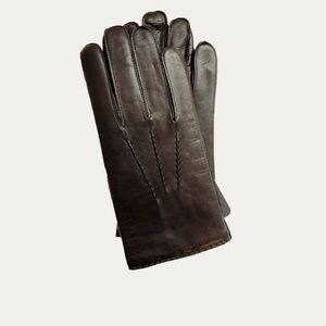 HILTS-WILLARD Handsewn Lambskin Brown Dress Gloves